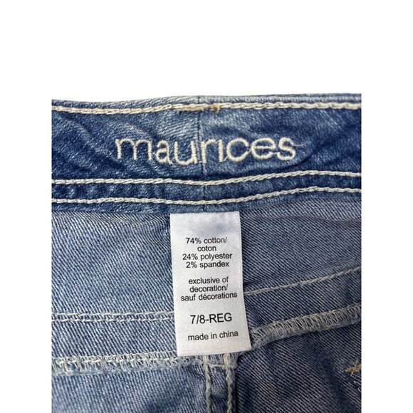 Maurices Womens 7/8 Regular Light Wash Flare Jeans - Picture 3 of 3